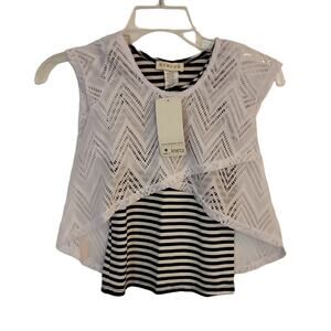 Btween Sleeveless Top with Overlay, NWT